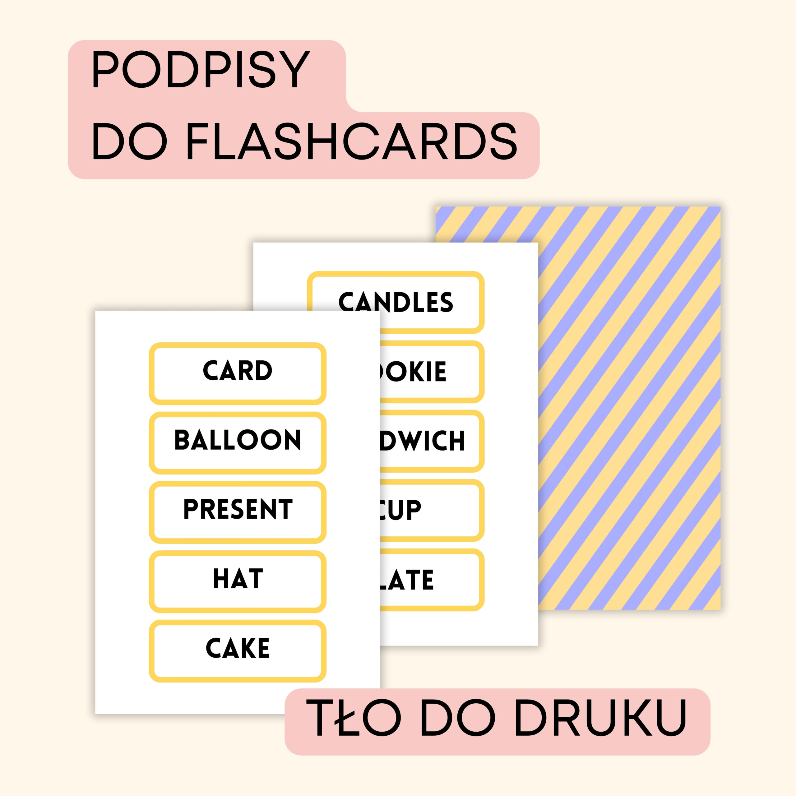 Birthday Party -Darmowe materiały PDF do druku na angielski w przedszkolu