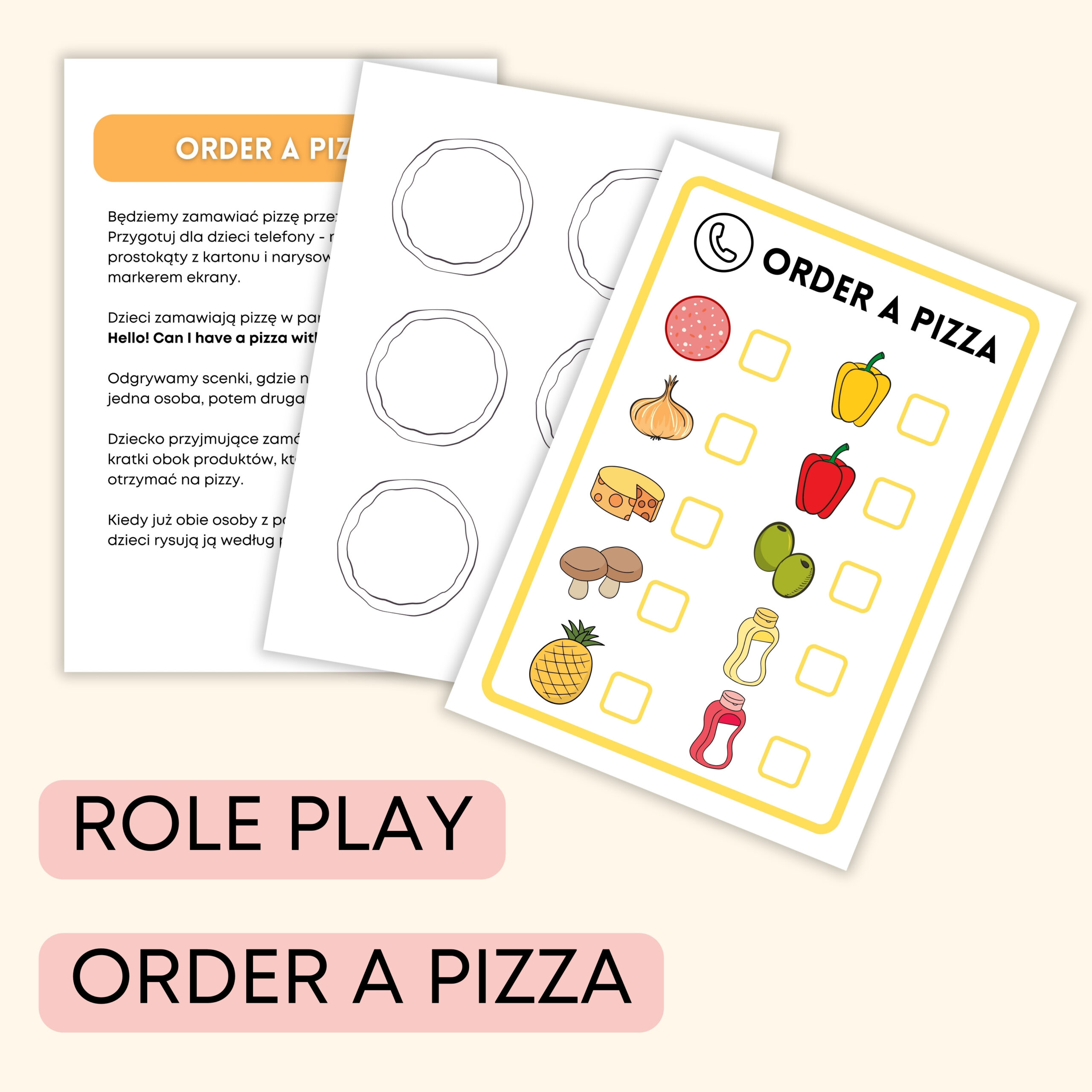 Food - Darmowe materiały PDF do druku na angielski w przedszkolu