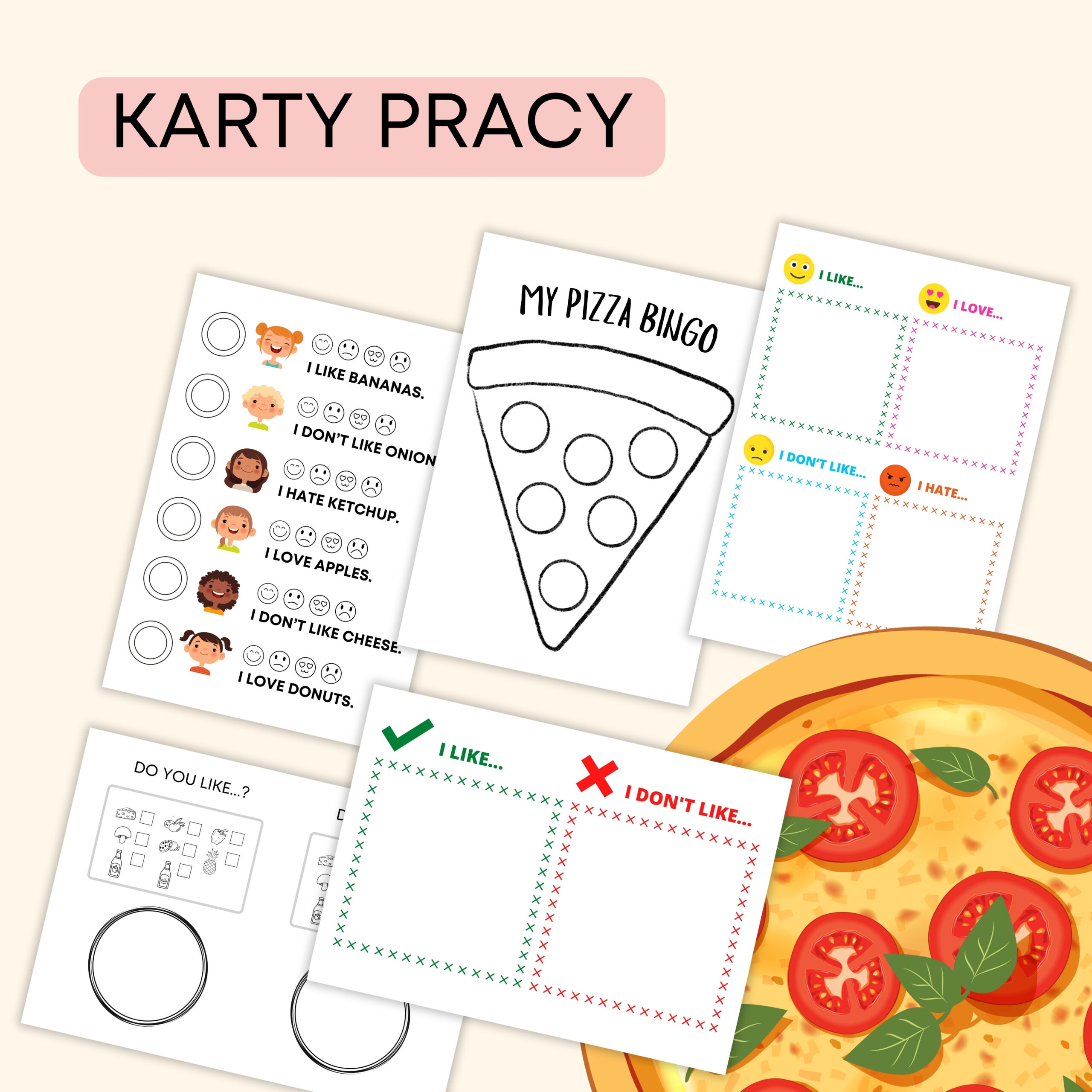 Food - Darmowe materiały PDF do druku na angielski w przedszkolu