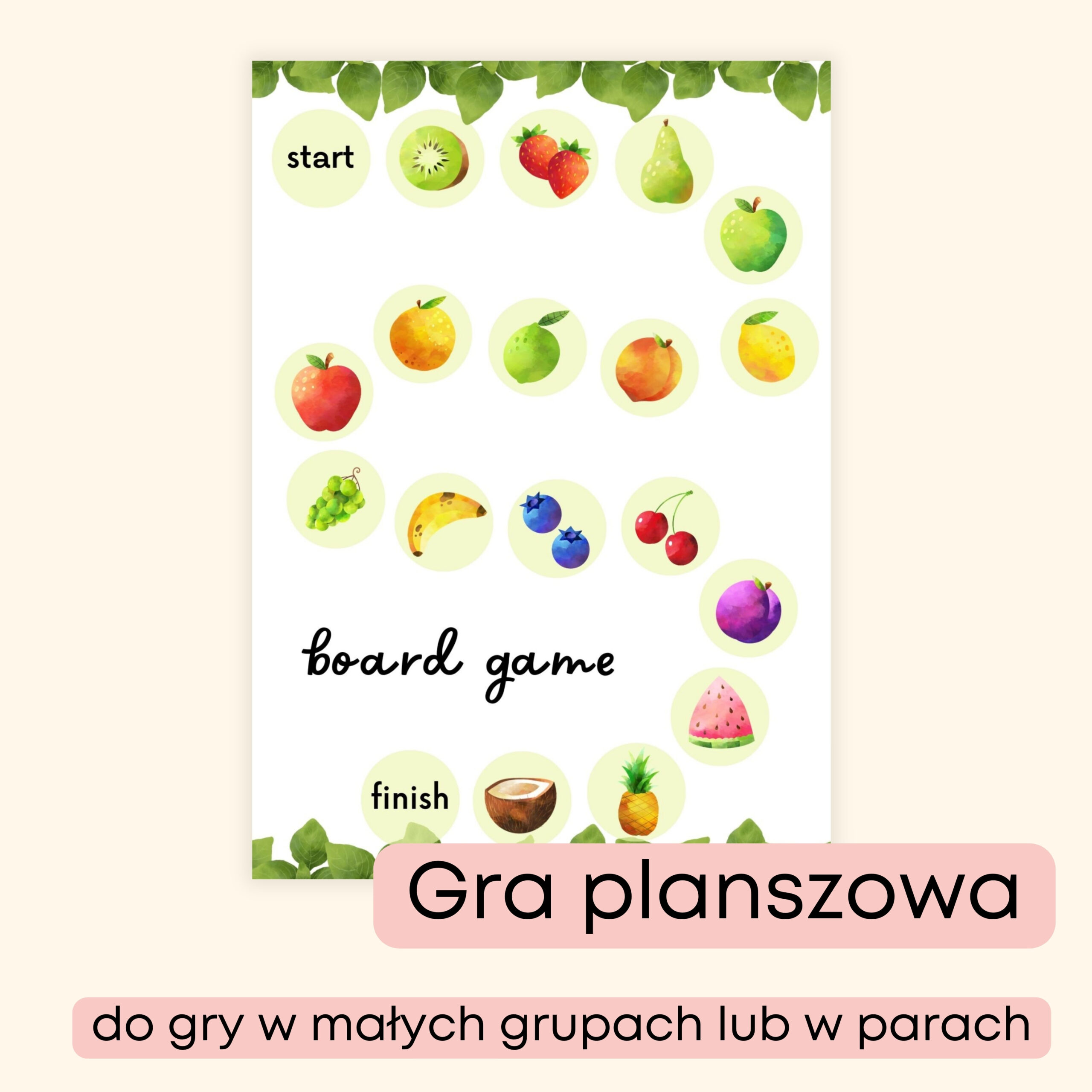 Fruit Mega Pack materiały PDF do druku na angielski w przedszkolu