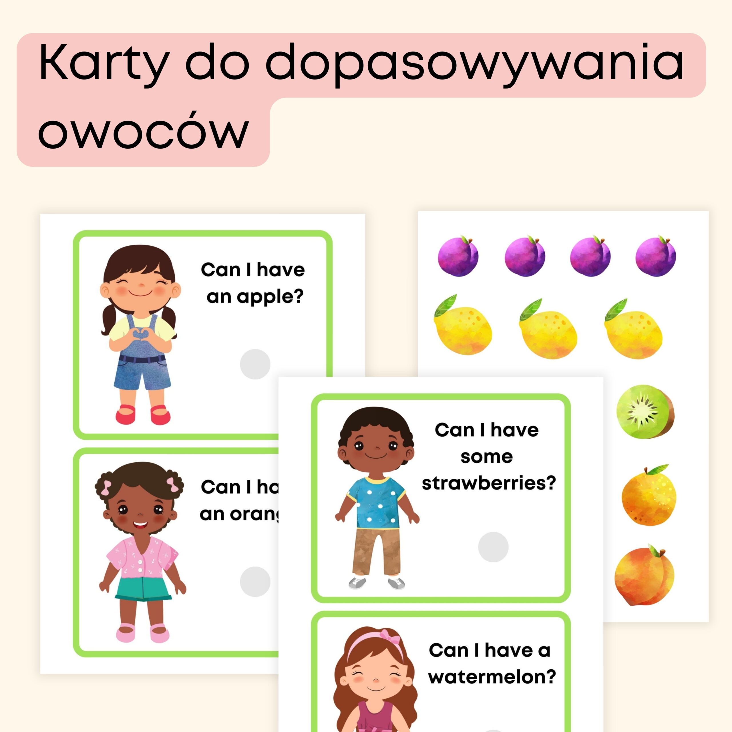 Fruit Mega Pack materiały PDF do druku na angielski w przedszkolu