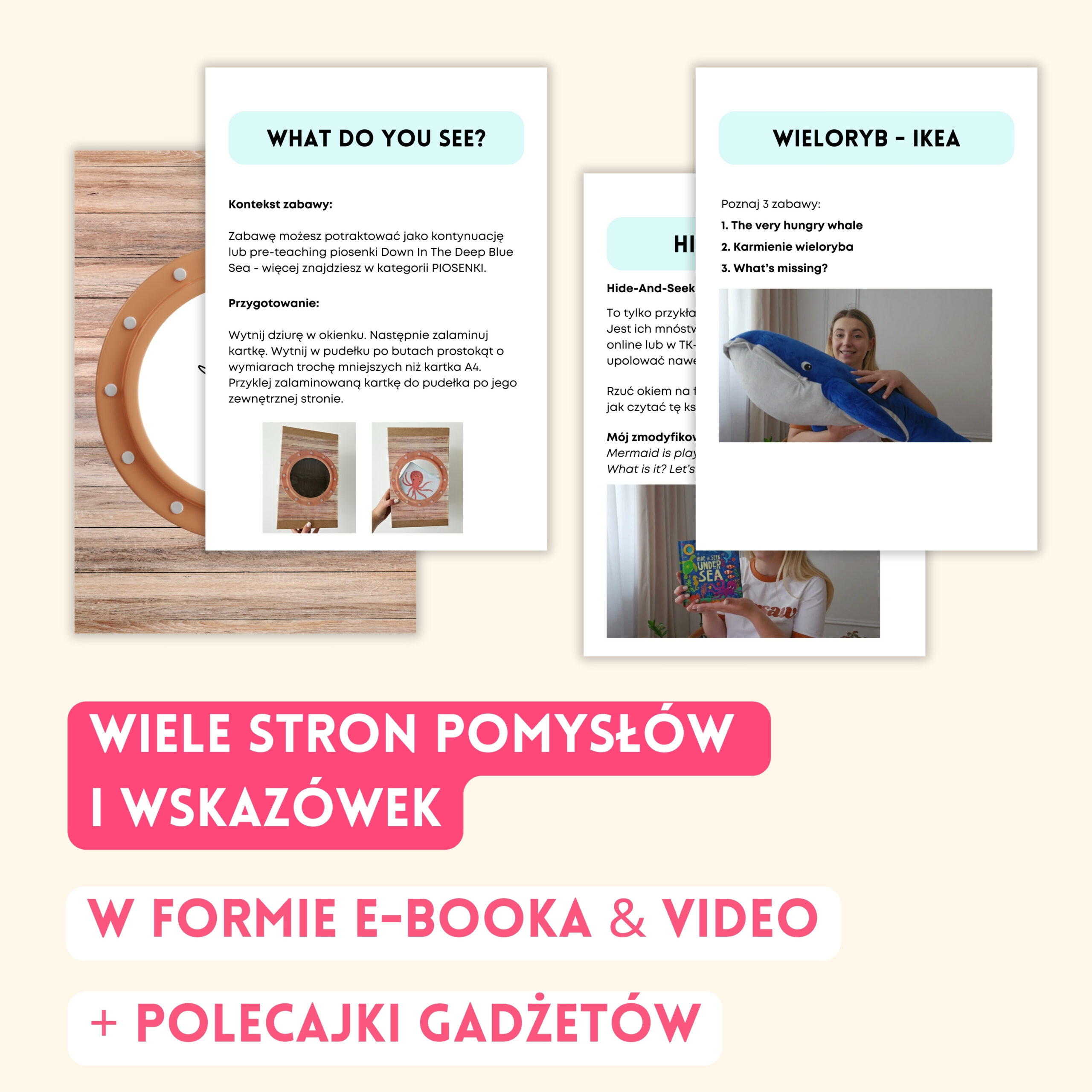 Sea Animals - Darmowe materiały PDF do druku na angielski w przedszkolu