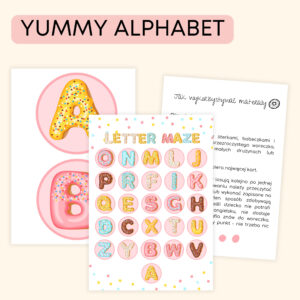 Yummy Alphabet materiały PDF do druku na angielski w przedszkolu