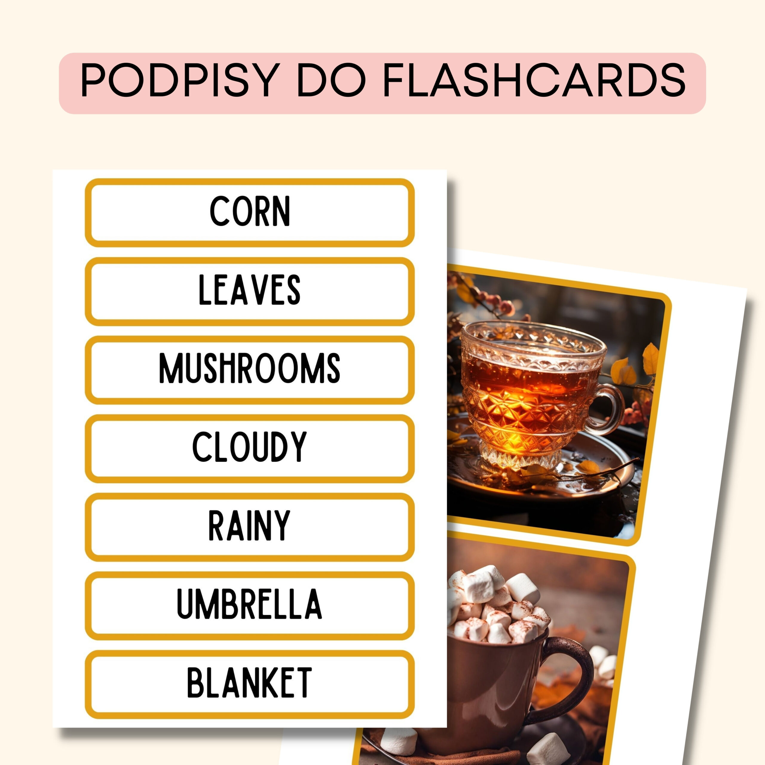 Autumn -Darmowe materiały PDF do druku na angielski w przedszkolu