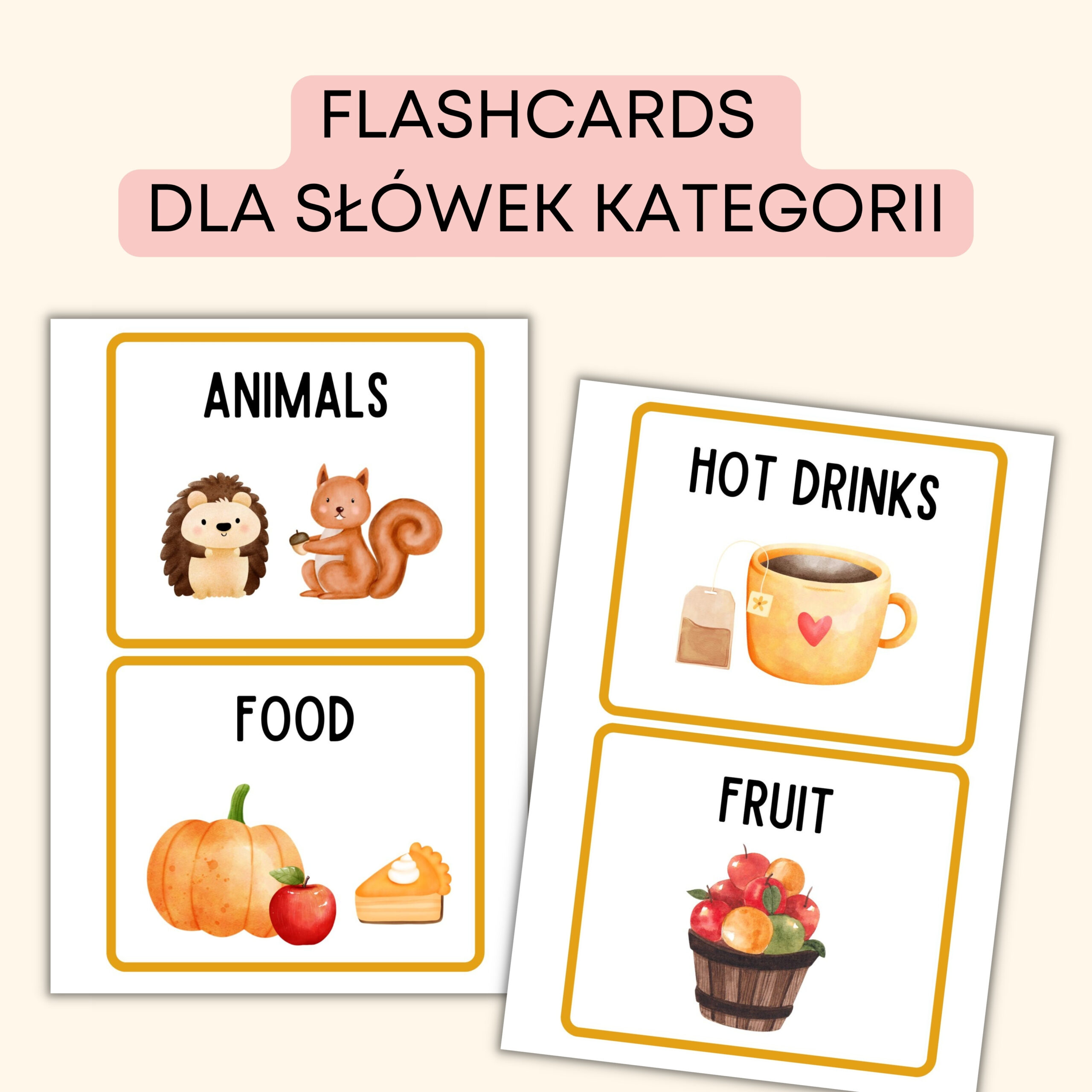 Autumn -Darmowe materiały PDF do druku na angielski w przedszkolu
