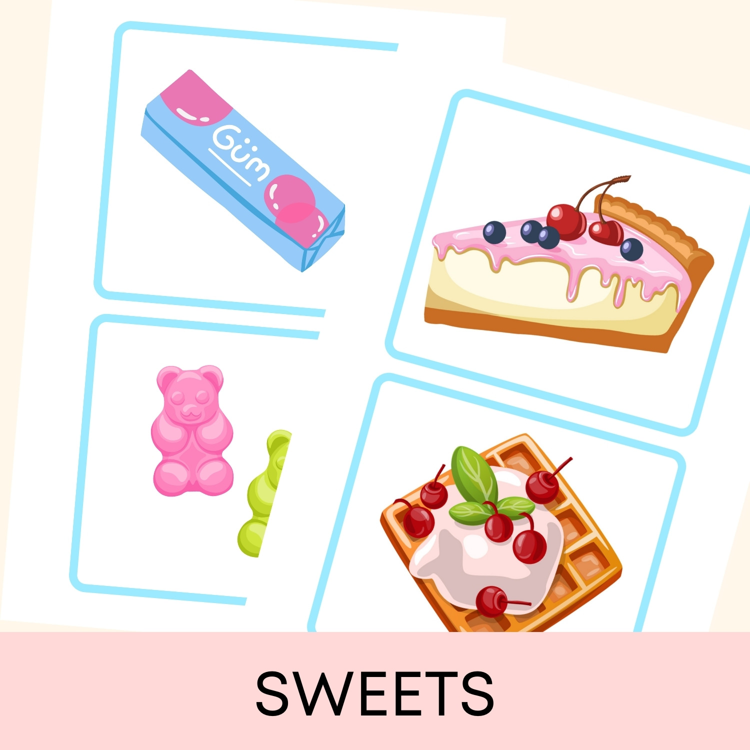 sweets | angielski w przedszkolu darmowe materiały PDF do druku