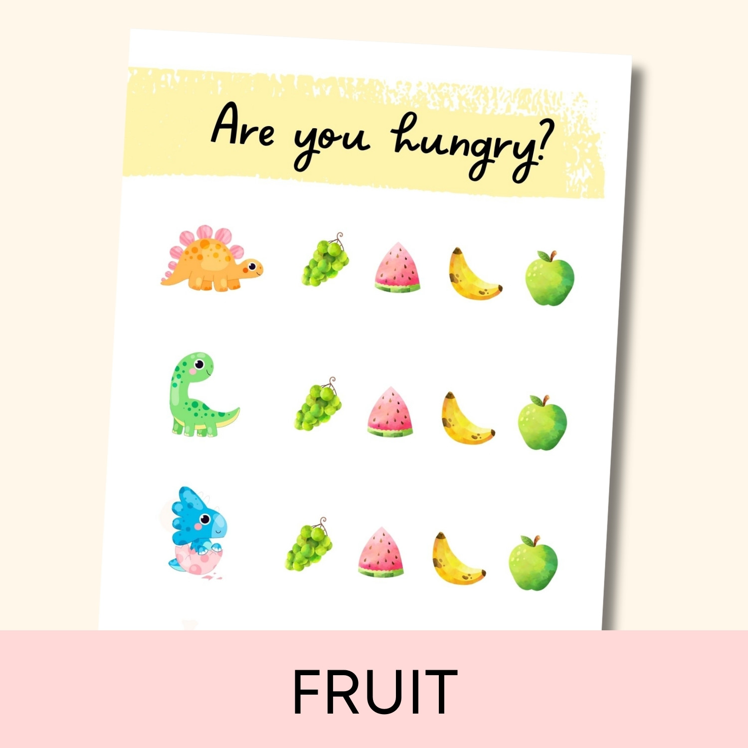Fruit | angielski w przedszkolu darmowe materiały PDF do druku