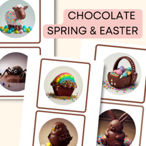 chocolate spring and easter - materiały PDF do druku dla nauczycieli na angielski w przedszkolu