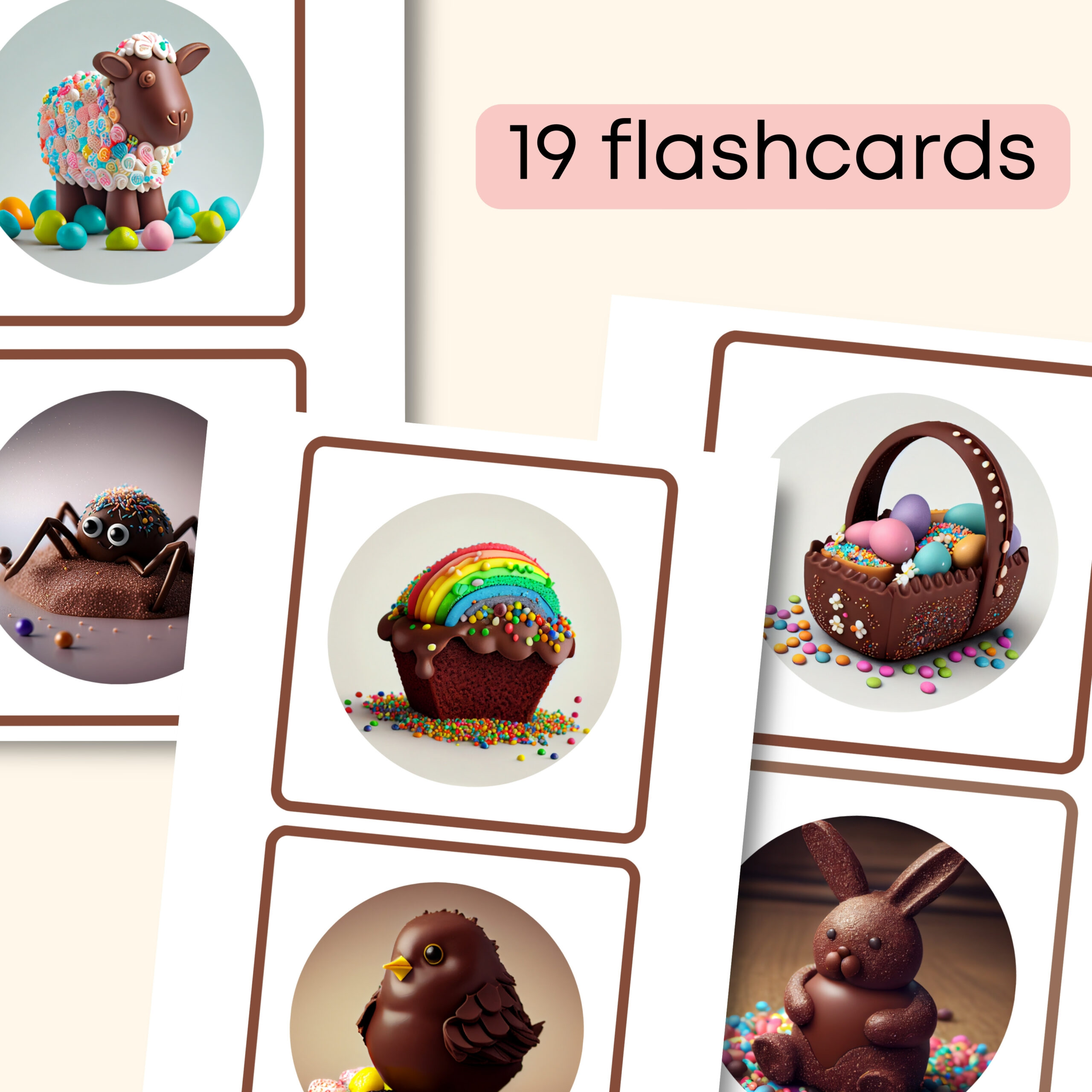 chocolate spring and easter -Darmowe materiały PDF do druku na angielski w przedszkolu