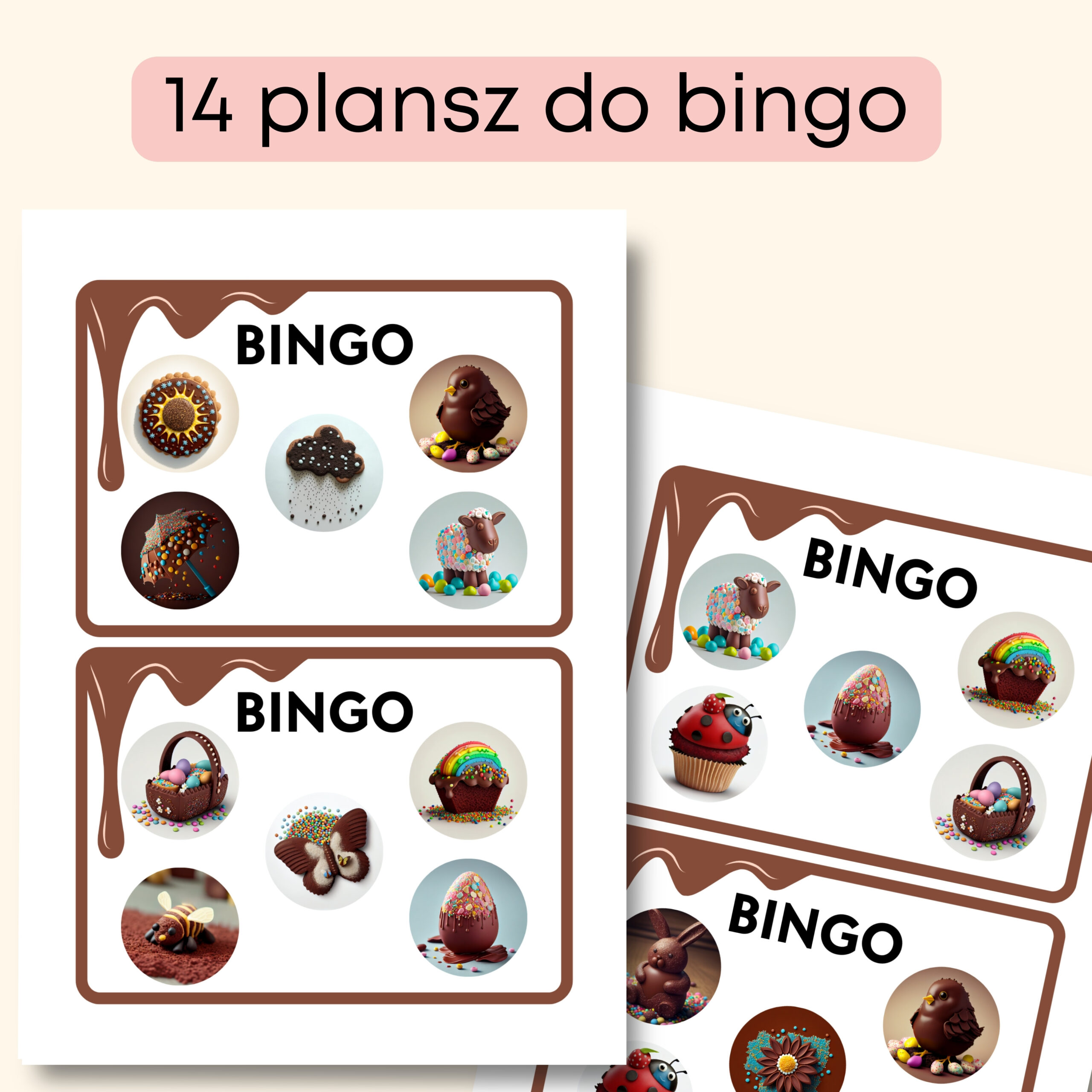 chocolate spring and easter -Darmowe materiały PDF do druku na angielski w przedszkolu