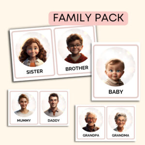 family pack -Darmowe materiały PDF do druku na angielski w przedszkolu
