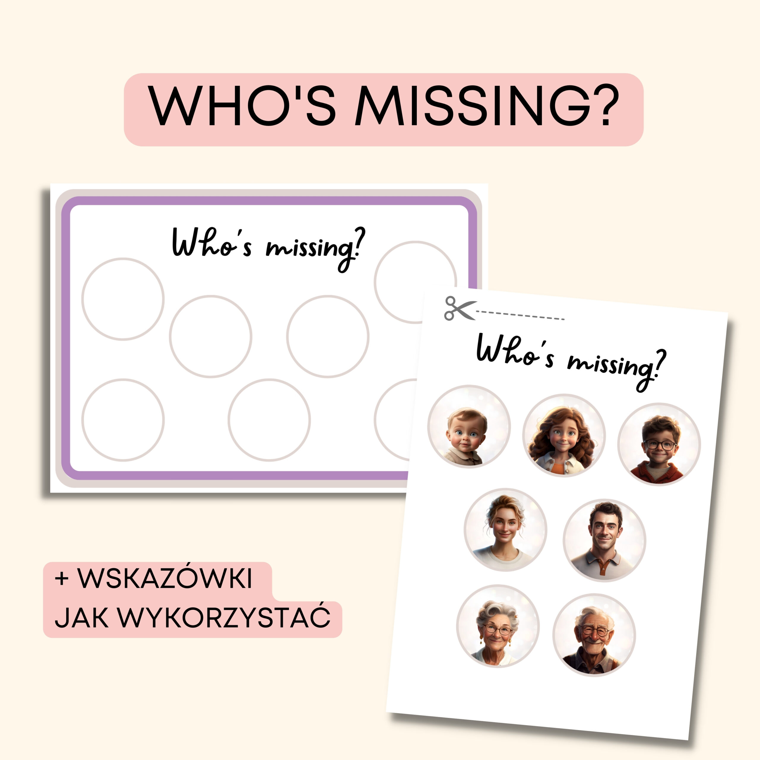 family pack -Darmowe materiały PDF do druku na angielski w przedszkolu