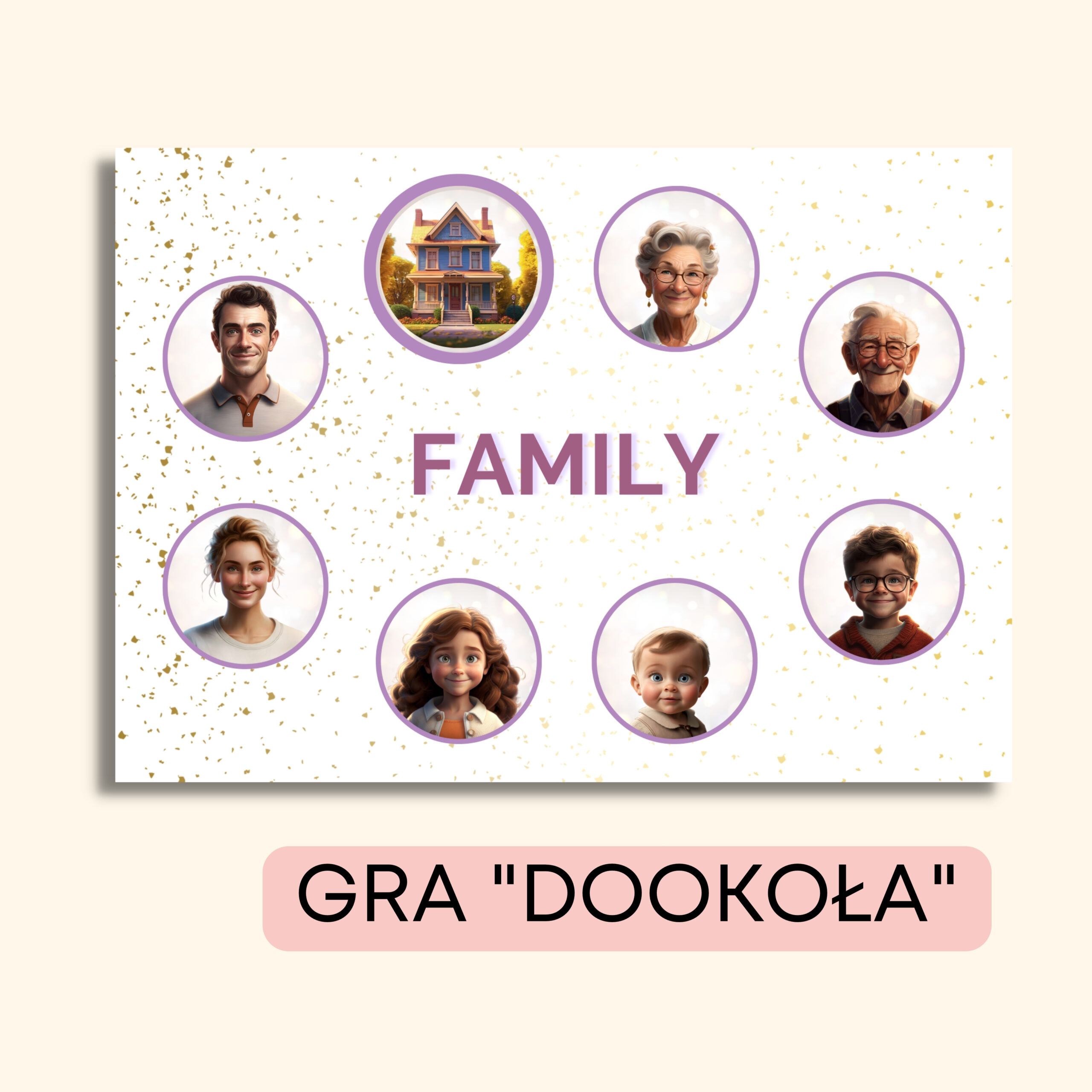 family pack -Darmowe materiały PDF do druku na angielski w przedszkolu