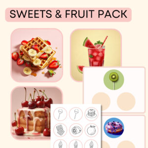 sweets and fruit -Darmowe materiały PDF do druku na angielski w przedszkolu