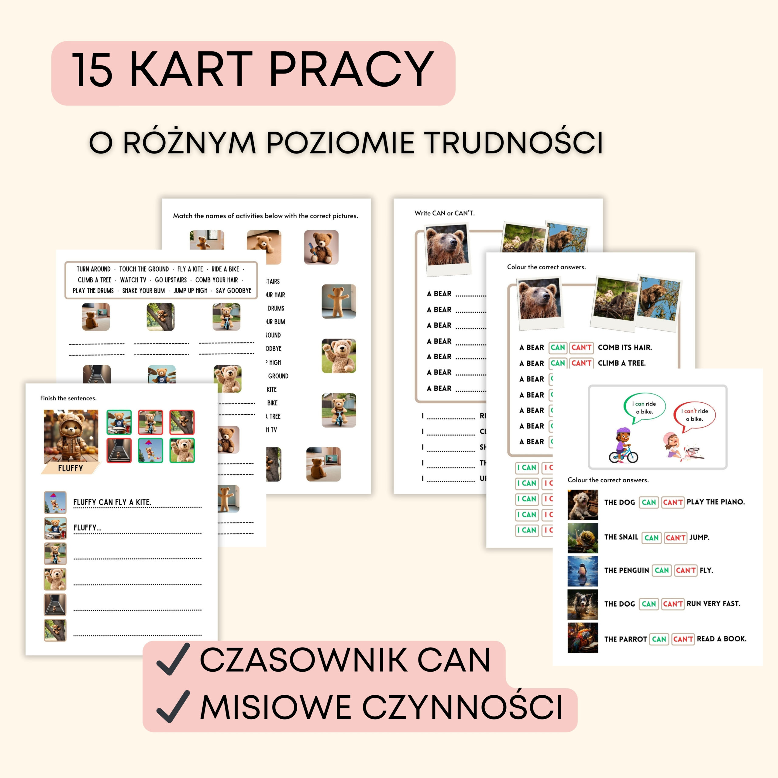 Dzień Misia -Darmowe materiały PDF do druku na angielski w przedszkolu