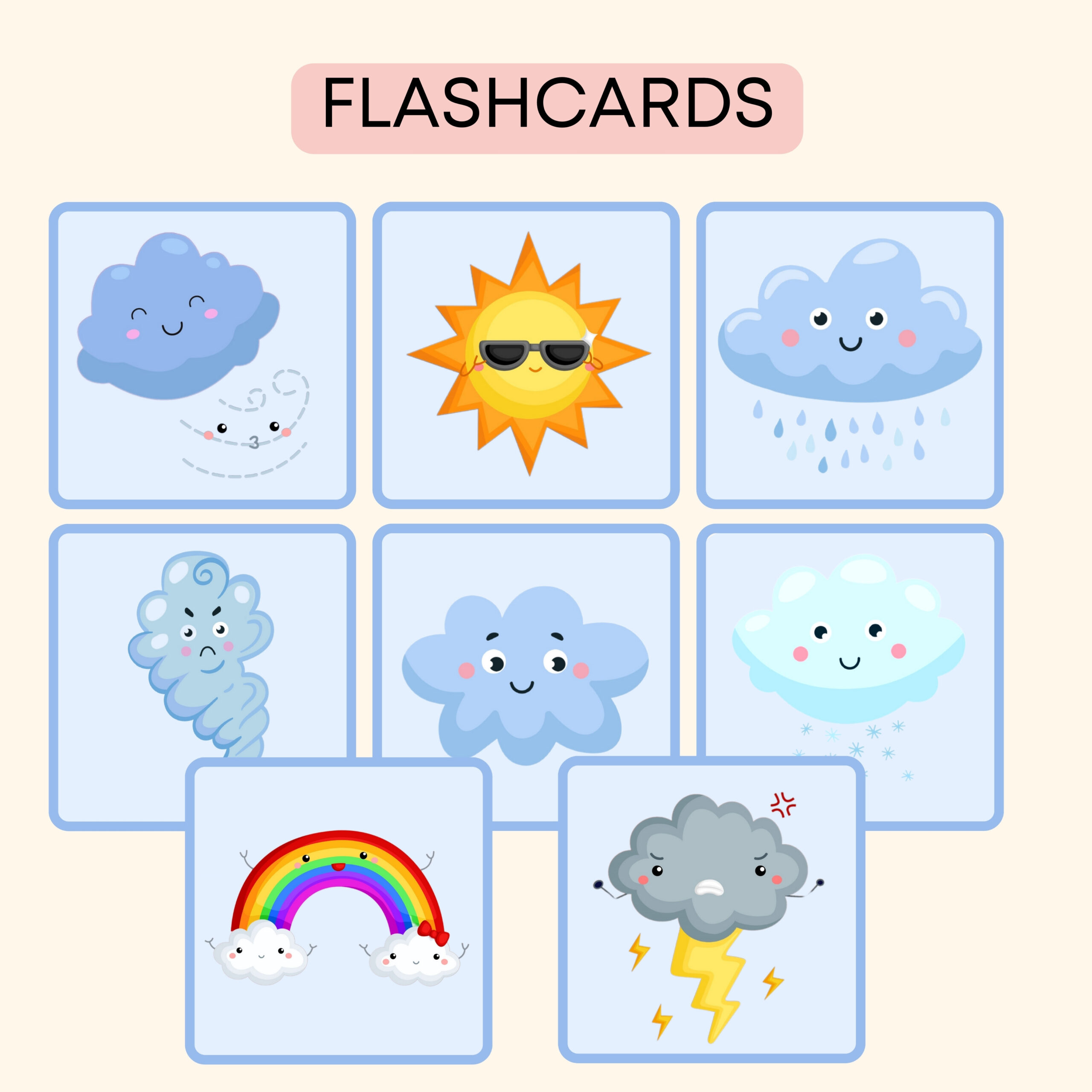 weather pack | angielski w przedszkolu materiały PDF do druku