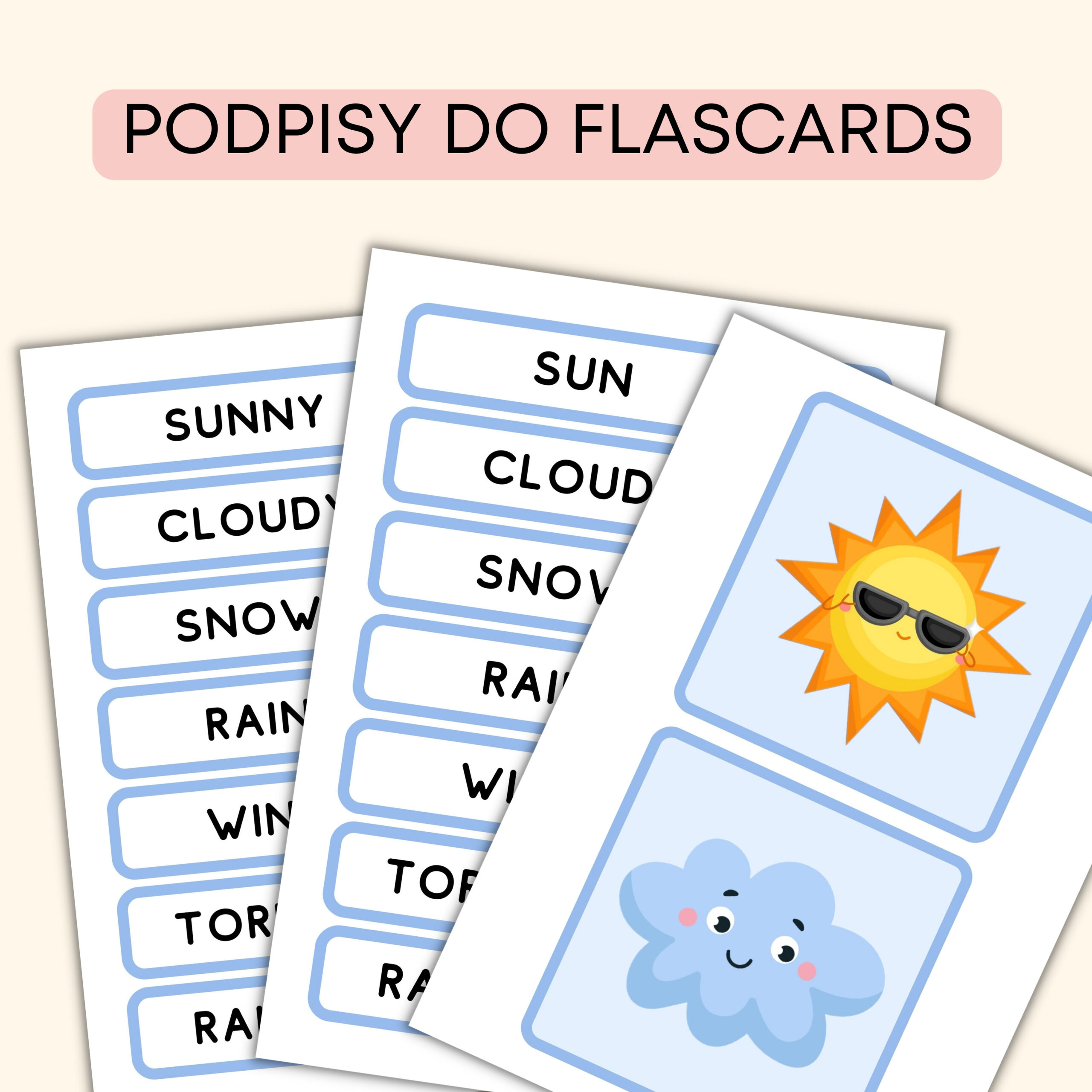 weather pack | angielski w przedszkolu materiały PDF do druku