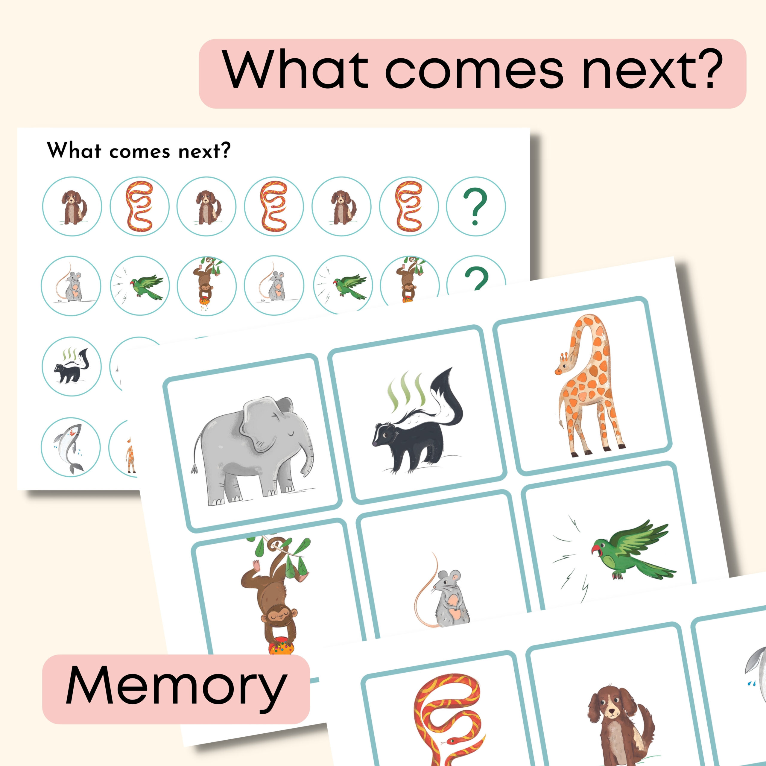 wild animals -Darmowe materiały PDF do druku na angielski w przedszkolu