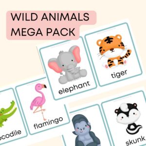 wild animals -Darmowe materiały PDF do druku na angielski w przedszkolu