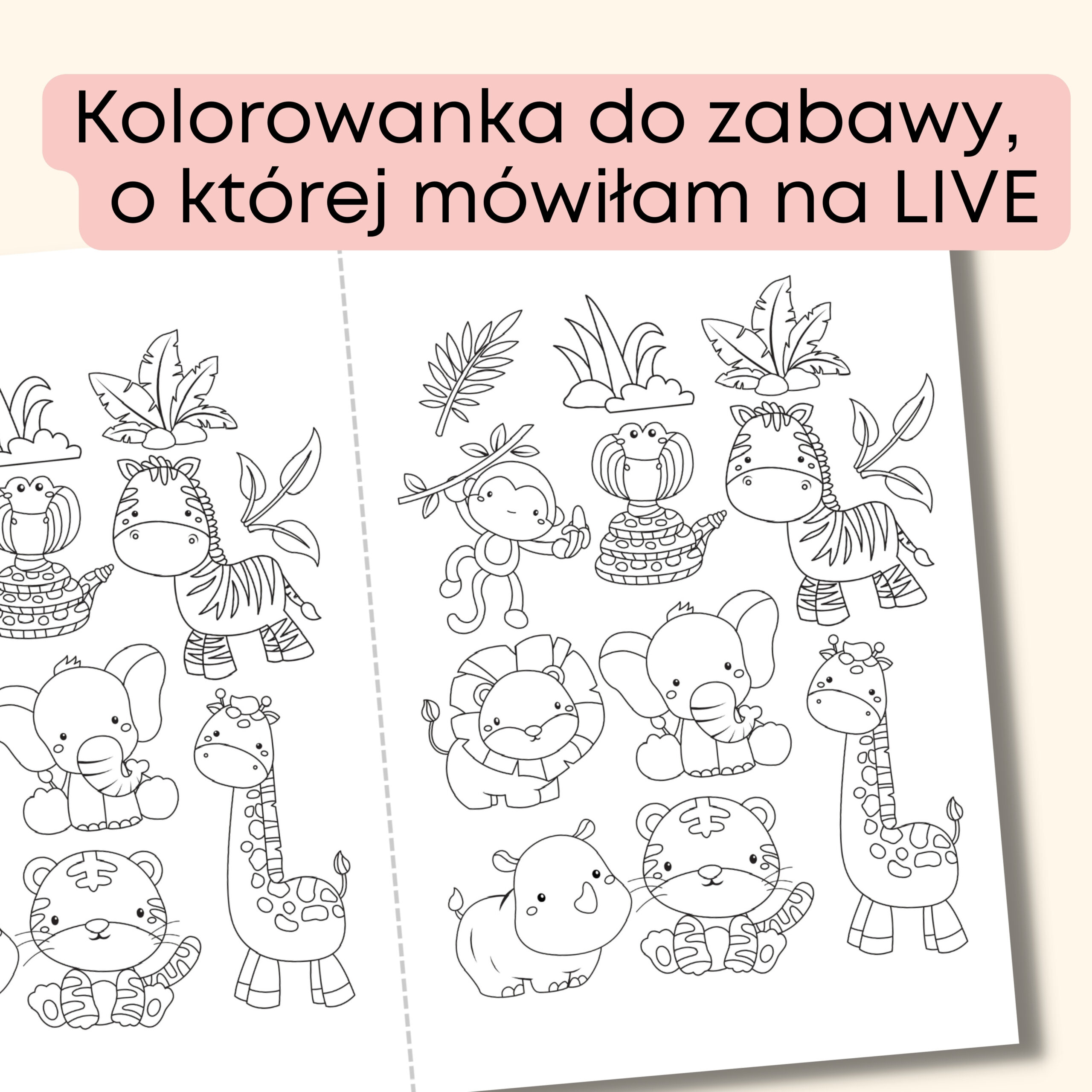 wild animals -Darmowe materiały PDF do druku na angielski w przedszkolu