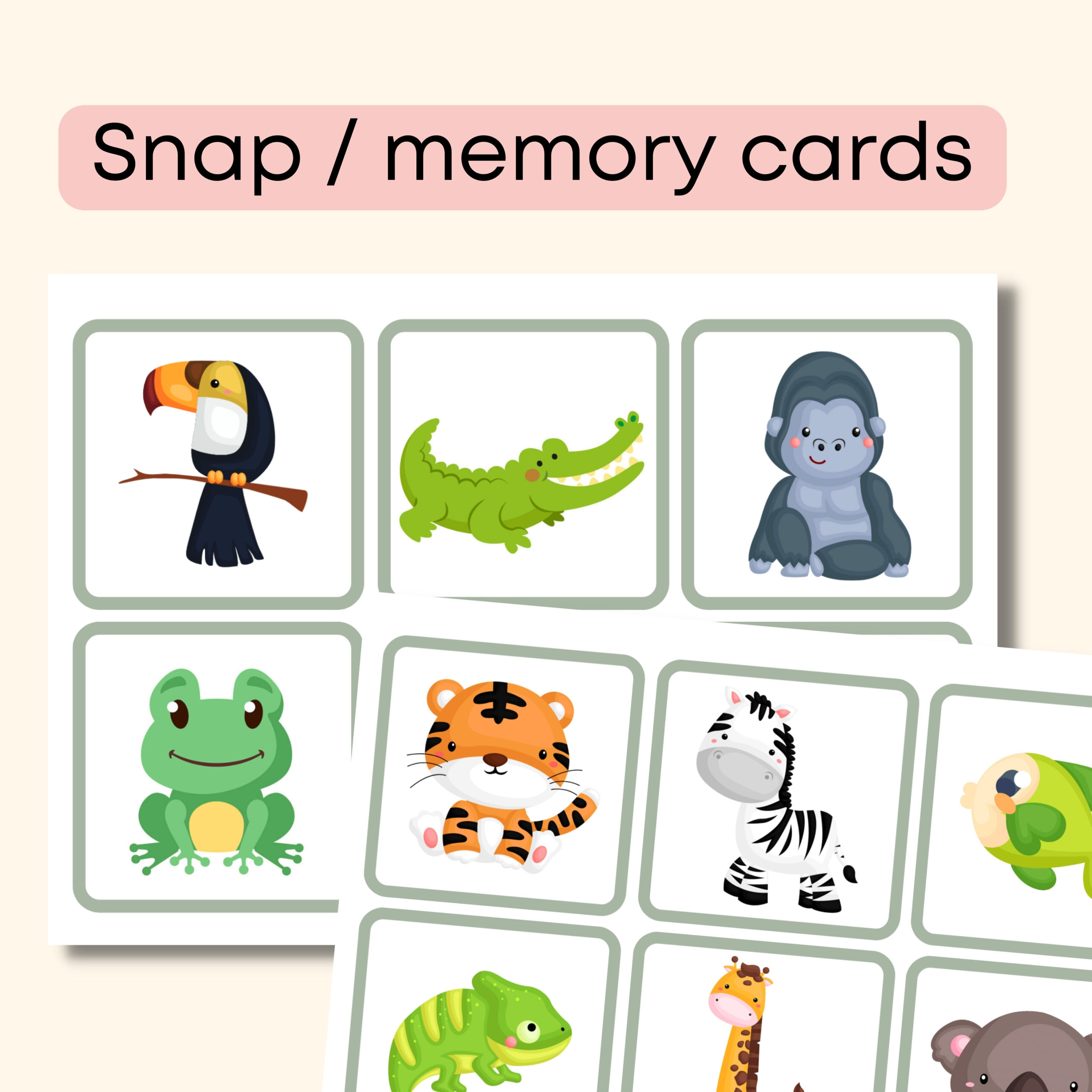 wild animals -Darmowe materiały PDF do druku na angielski w przedszkolu