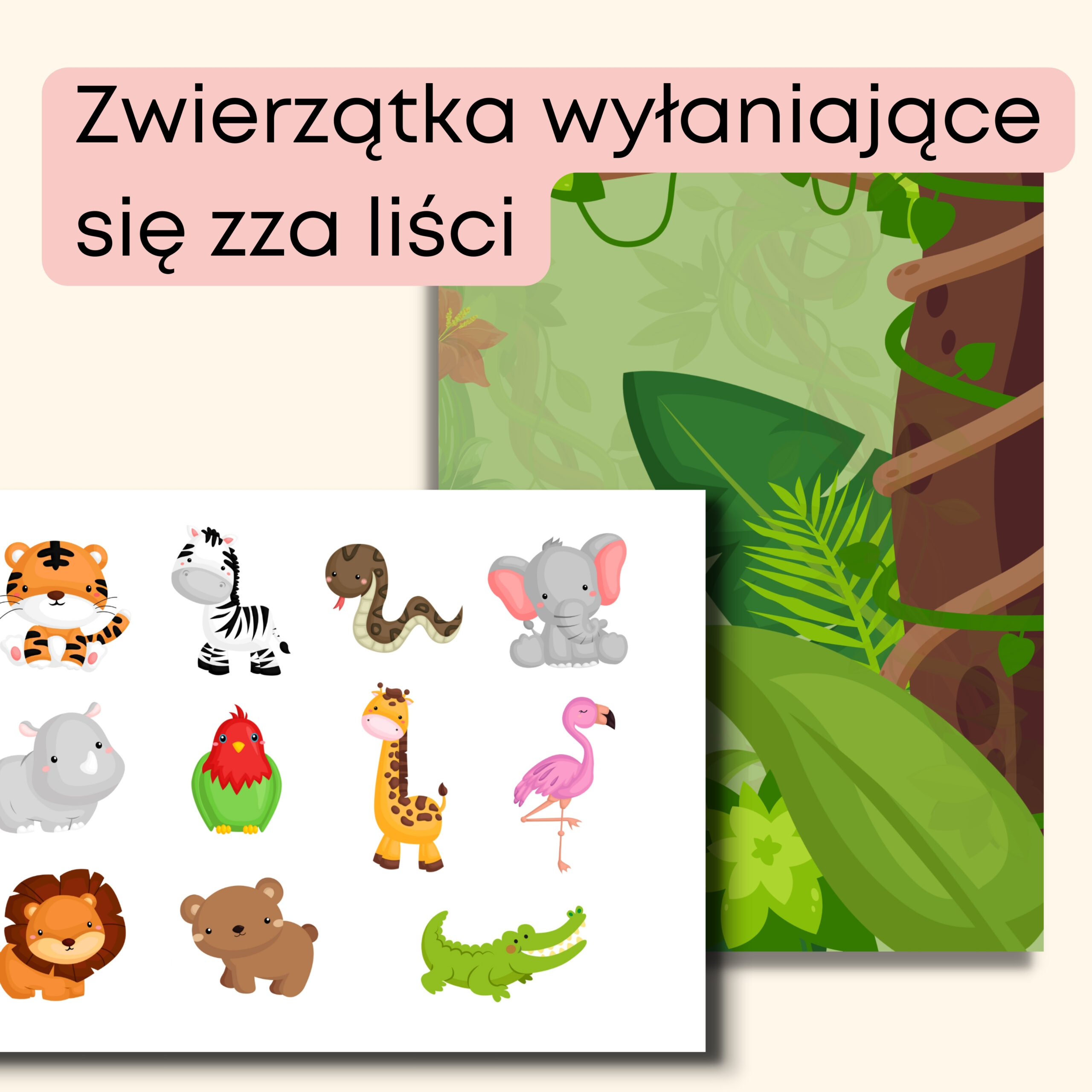 wild animals -Darmowe materiały PDF do druku na angielski w przedszkolu