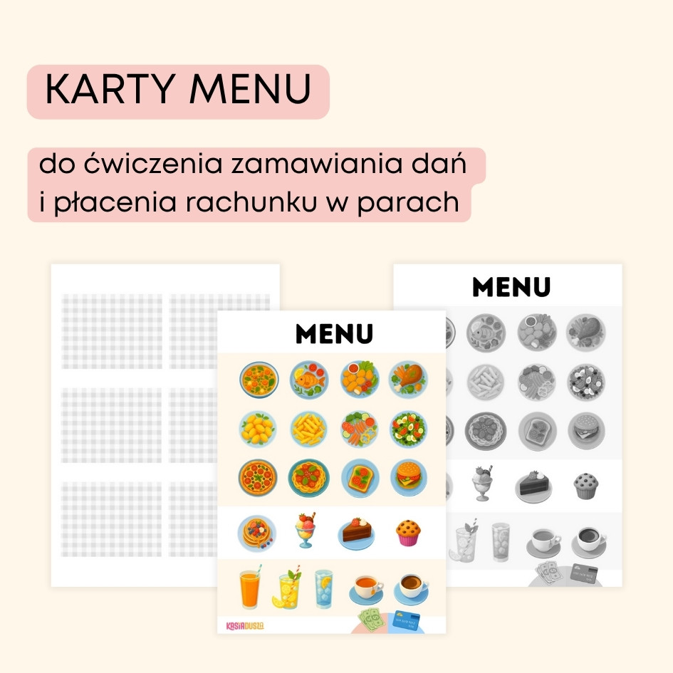 Restaurant Mega Pack | angielski w przedszkolu materiały PDF do druku