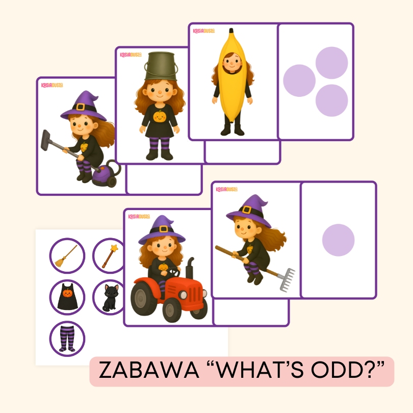 Witch Pack, Hallowen, angielski w przedszkolu, materiały do druku