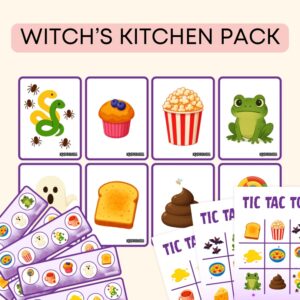 Witch's Kitchen Pack, Hallowen, angielski w przedszkolu, materiały do druku