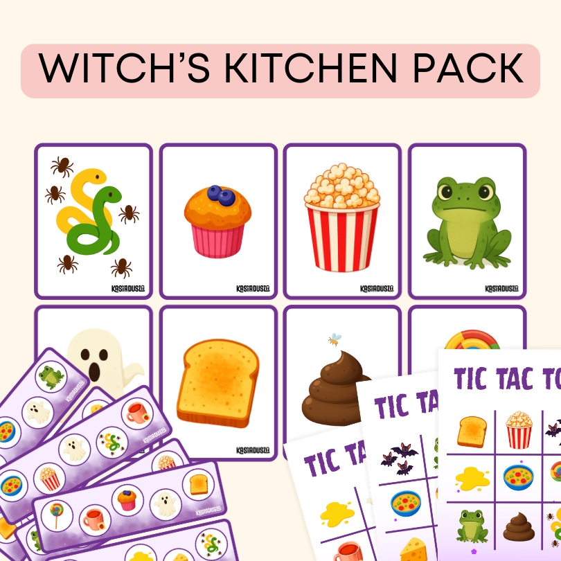 Witch's Kitchen Pack, Hallowen, angielski w przedszkolu, materiały do druku