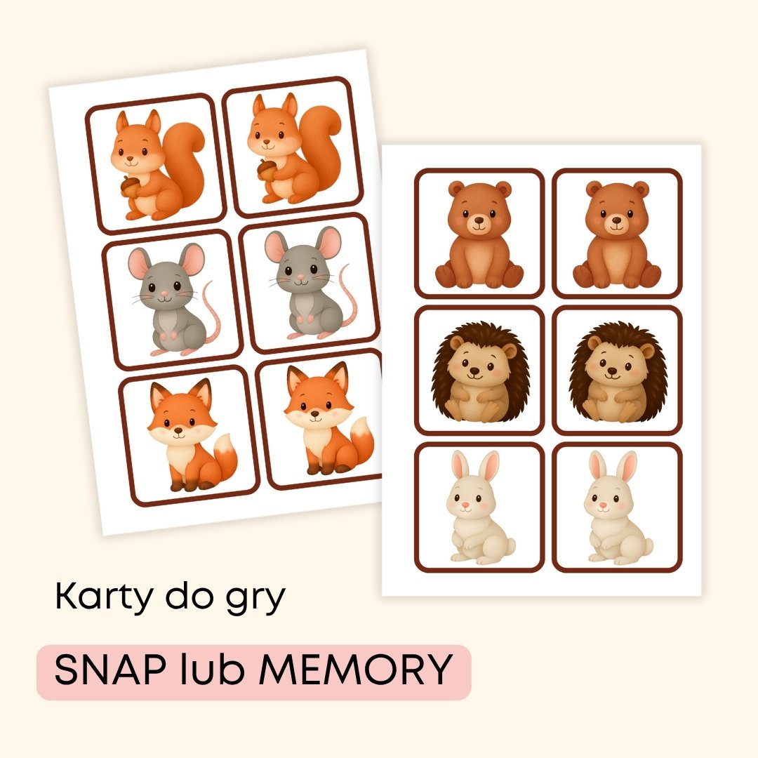 forest animals pack, materiały do druku na angielski w przedszkolu