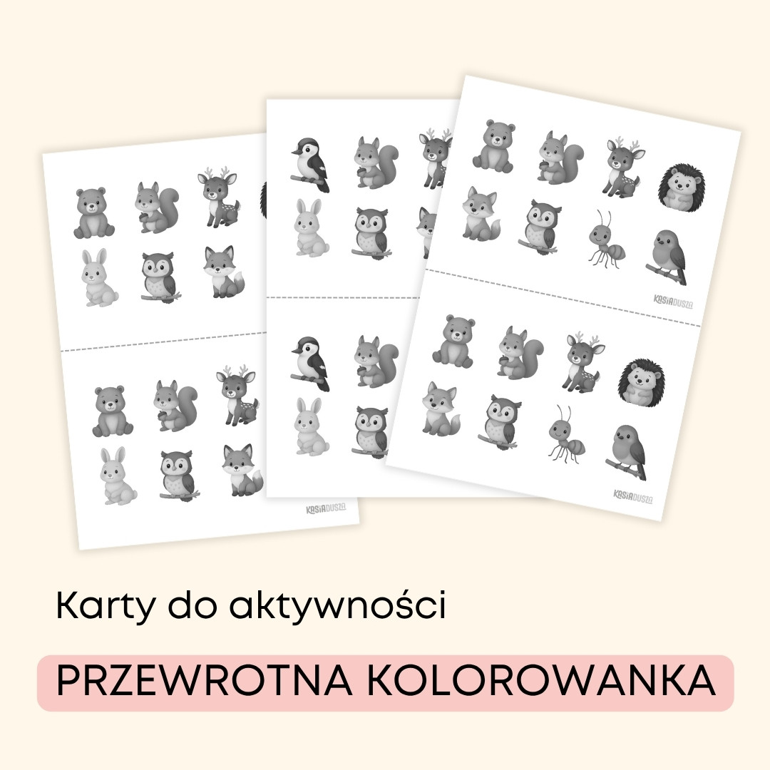 forest animals pack, materiały do druku na angielski w przedszkolu