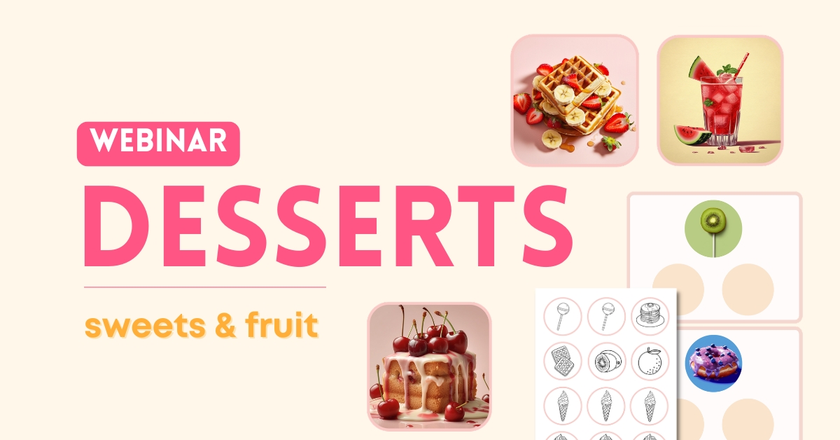 sweets and fruit -owoce i desery - na angielskim w przedszkolu - pomysły i materiały do druku