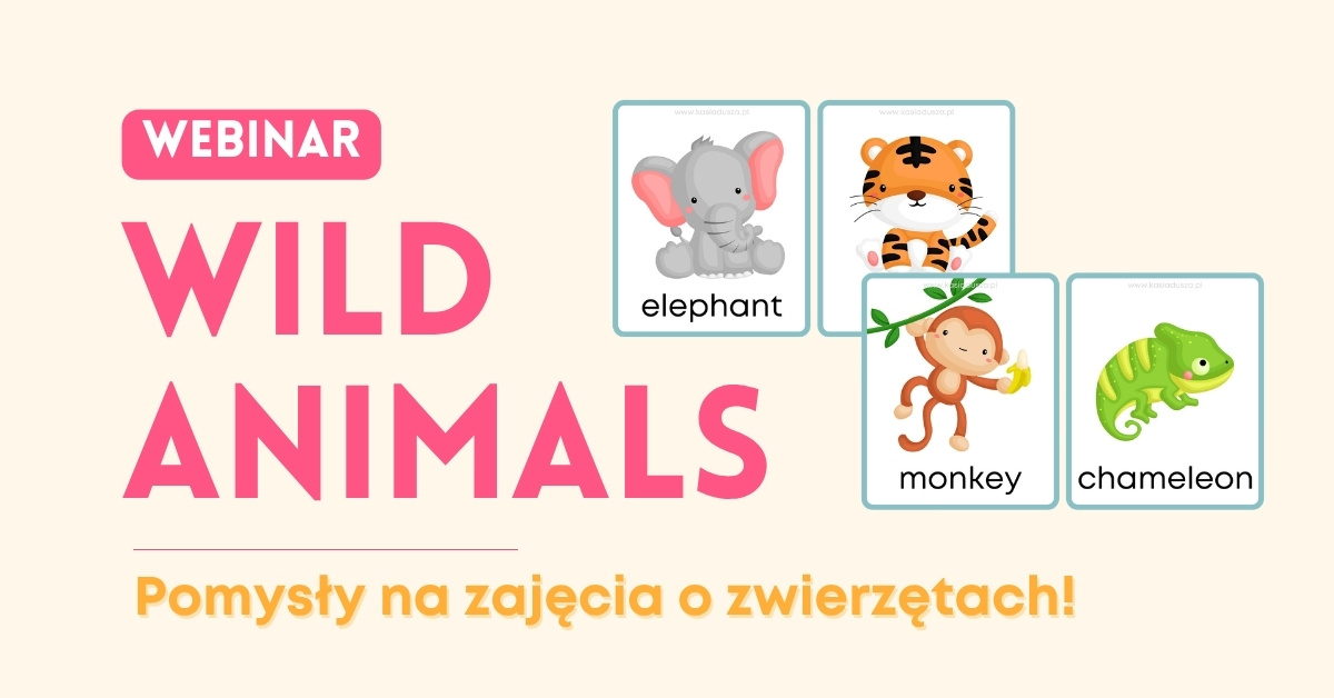 Wildm aimals na angielskim w przedszkolu - pomysły i materiały do druku